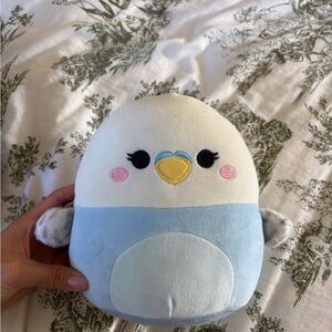 Squishmallows Blue and Cream Bird Plush